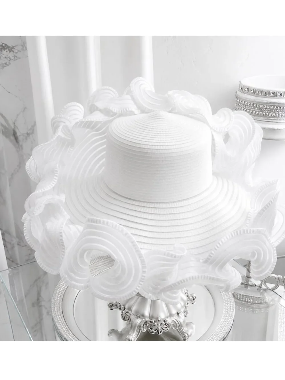 Lily & Taylor Couture White Hat